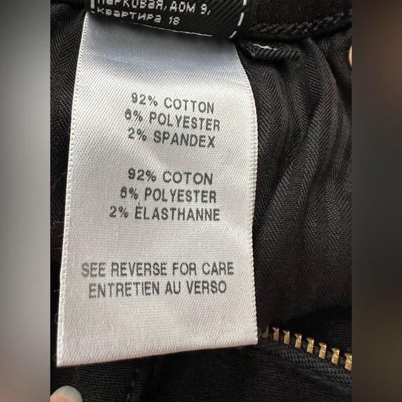 7 For All Mankind High Waist Slim Kick Black Stretch Tuxedo Stripe Jean Size 26 - Picture 14 of 14